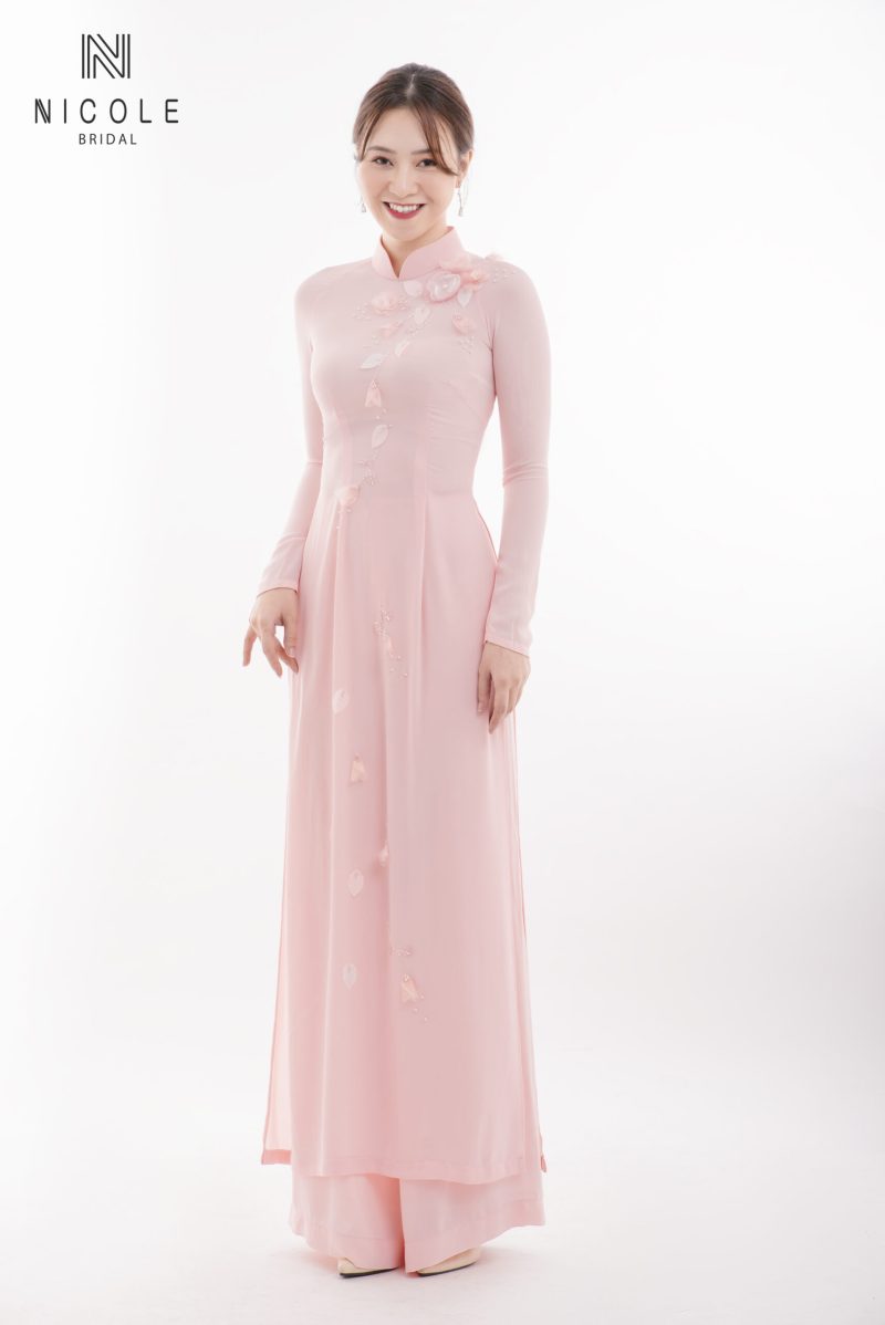 áo dài cưới hồng sen ddhpF80