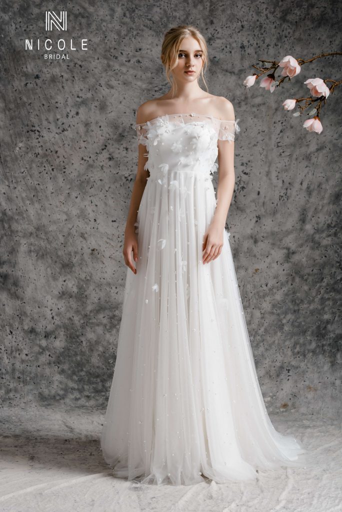 Mẫu váy cưới chữ A đẹp nhất 2023 từ Nicole Bridal