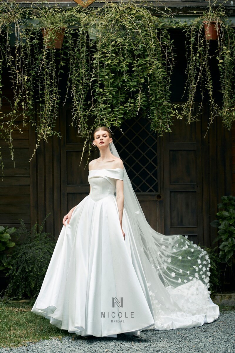 Giảm giá Đầm cưới thiết kế đơn giản thanh lịch kiểu pháp cho cô dâu - Mua  Thông Minh