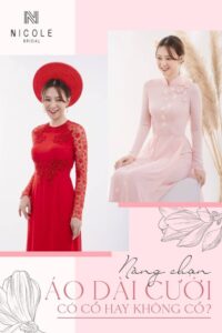 Áo dài cưới đơn giản tại Nicole Bridal