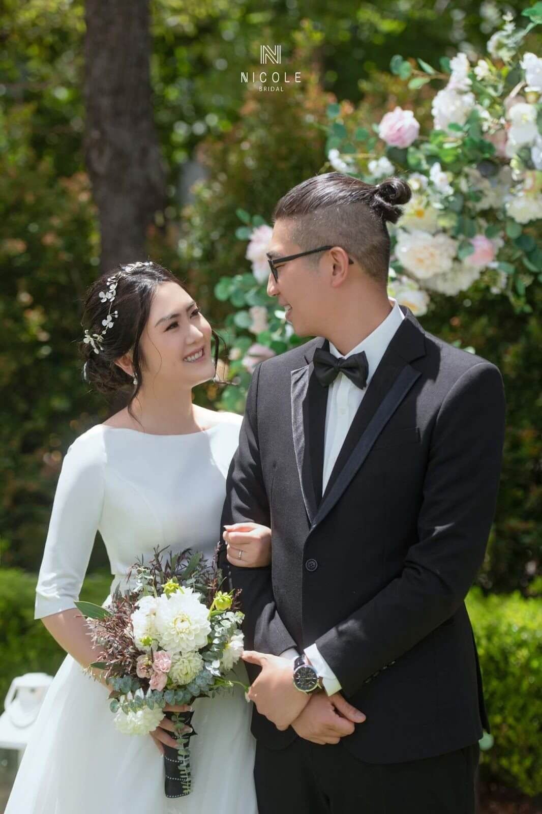 Luci in her wedding dress