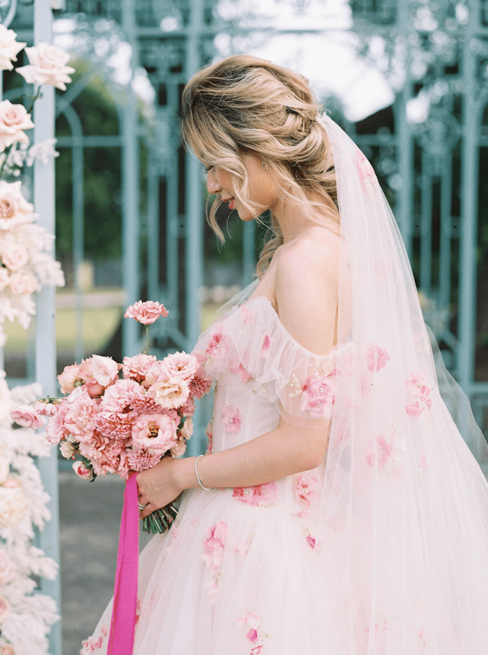 The latest pastel pink wedding dresses for the brides Nicole Bridal