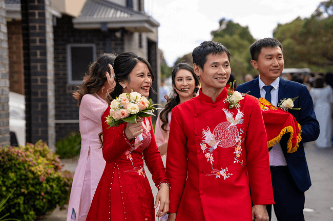 Vietnam wedding Ao Dai - The traditional Vietnamese wedding Aodai for full  of cultural symbols - Nicole Bridal