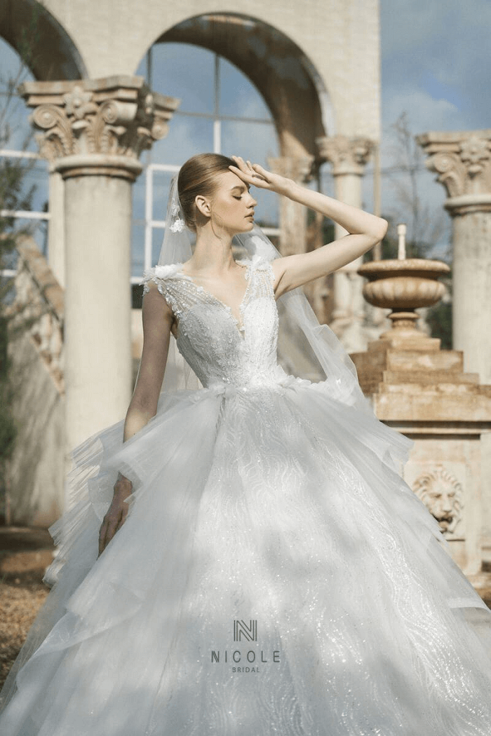 Váy cưới công chúa TINKERBELL cho tiệc cưới cổ tích.