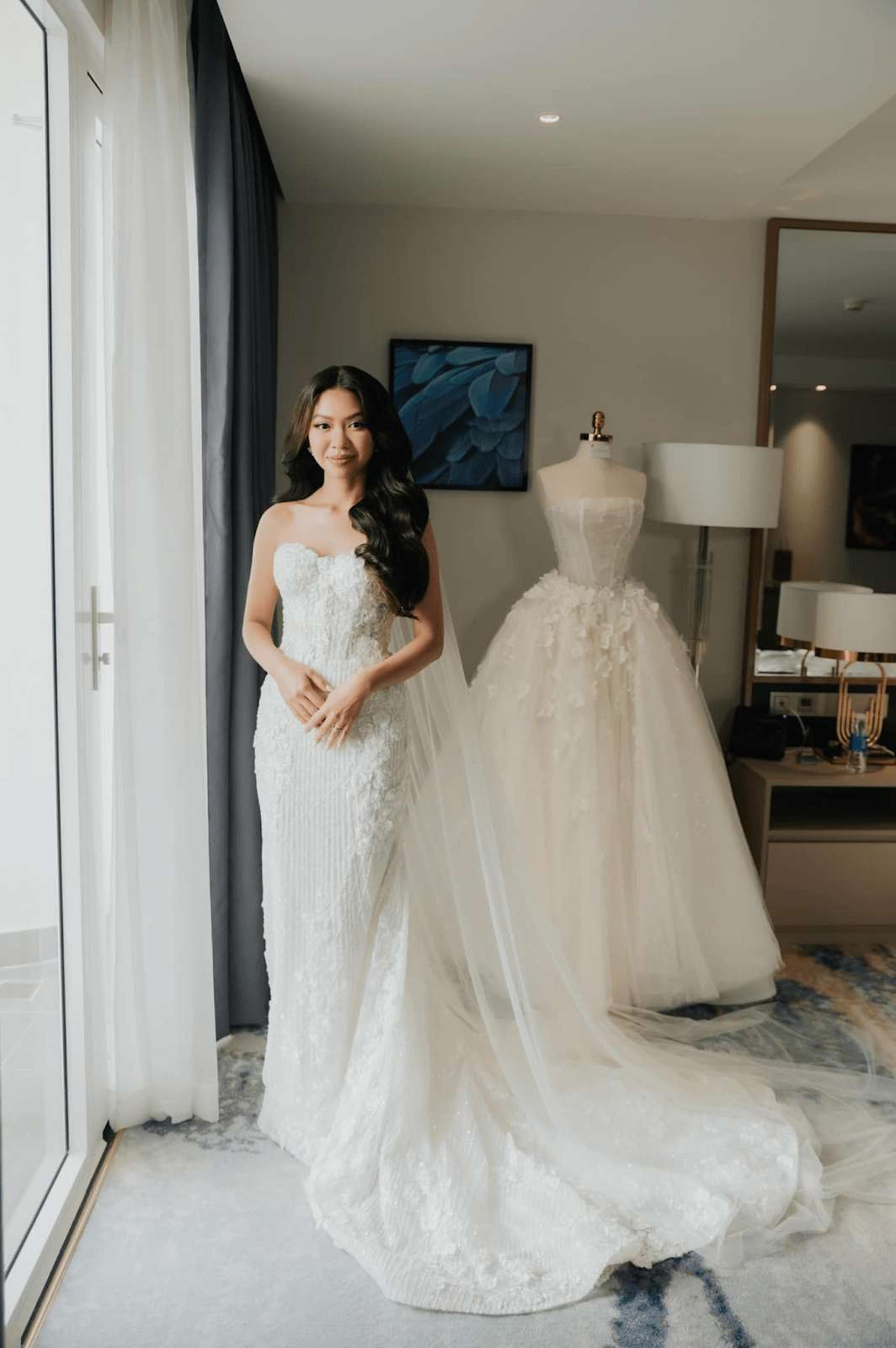 Tammy's mermaid floral wedding dress image 1.
