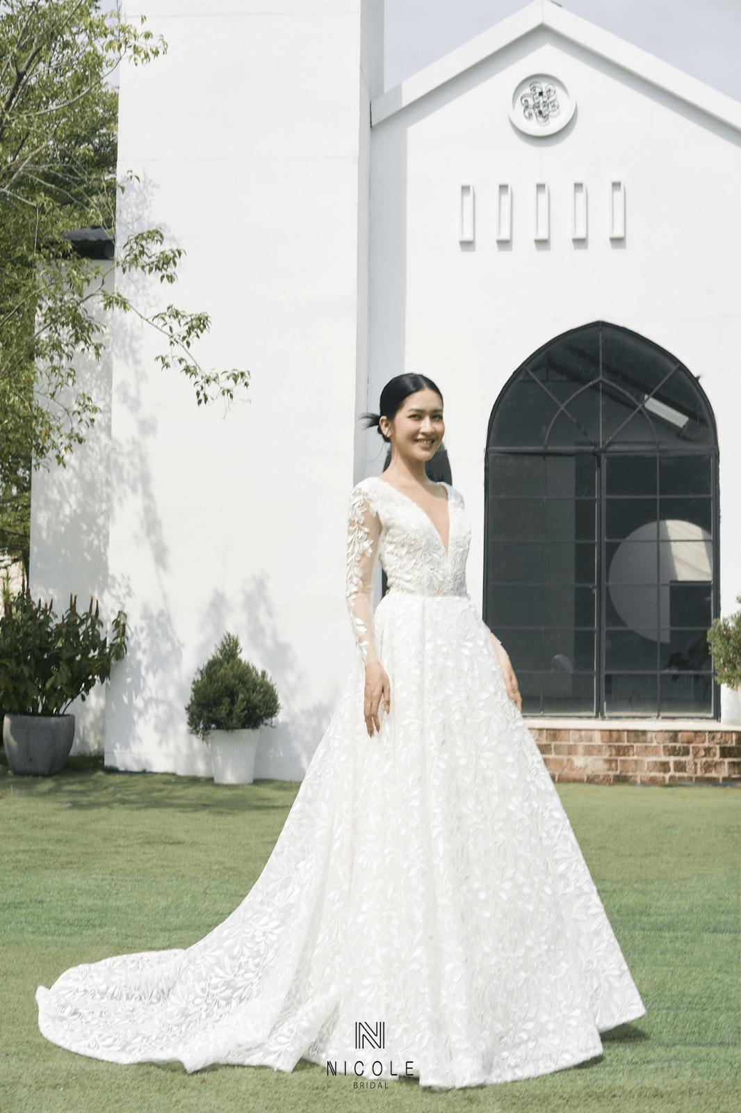 Lace sleeve wedding dresses 6