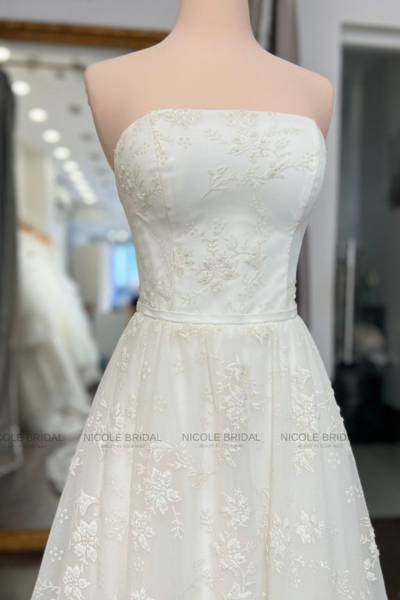 The strapless sparkle wedding dress TL23016