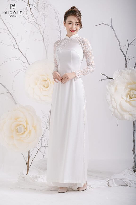 mẫu áo dài cưới sang trọng