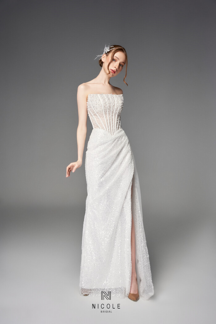 Nicole Bridal - Váy cưới eo corset hình 10