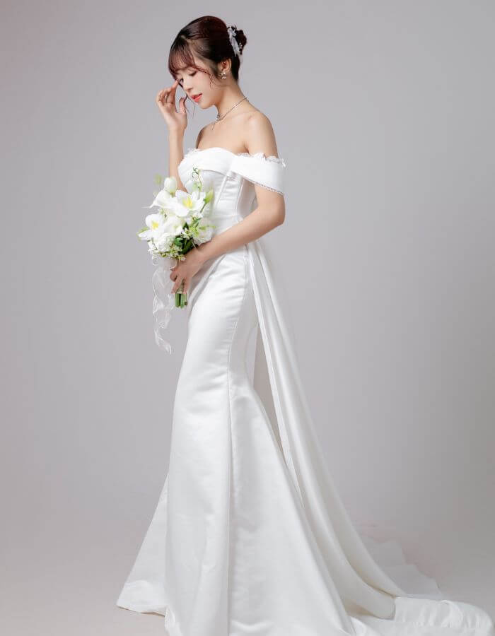 Trang phục chụp ảnh cưới Hàn Quốc đơn giản, thanh thoát