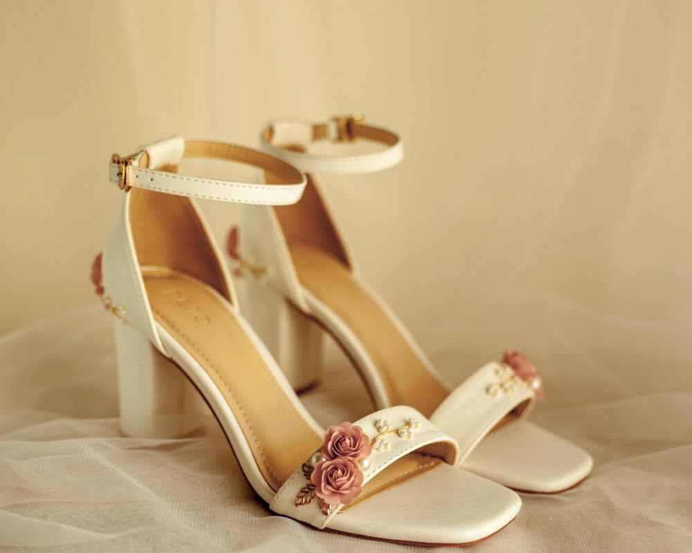 Giày cưới sandal cao gót