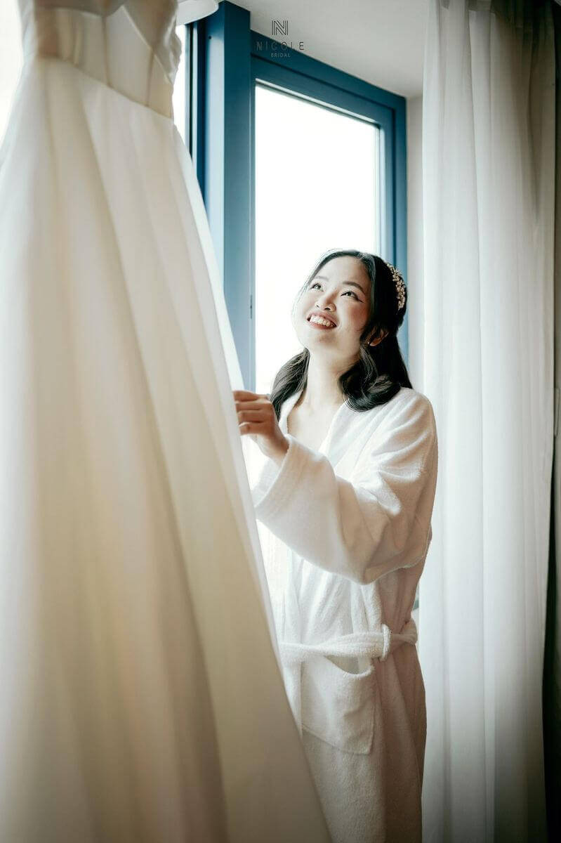 Váy cưới may đo cho nàng Hà Nội
