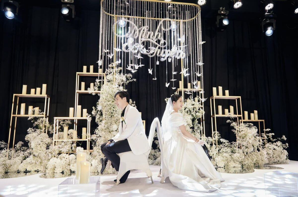 váy cưới xếp ly mikado satin nicole bridal _ minh tuyen