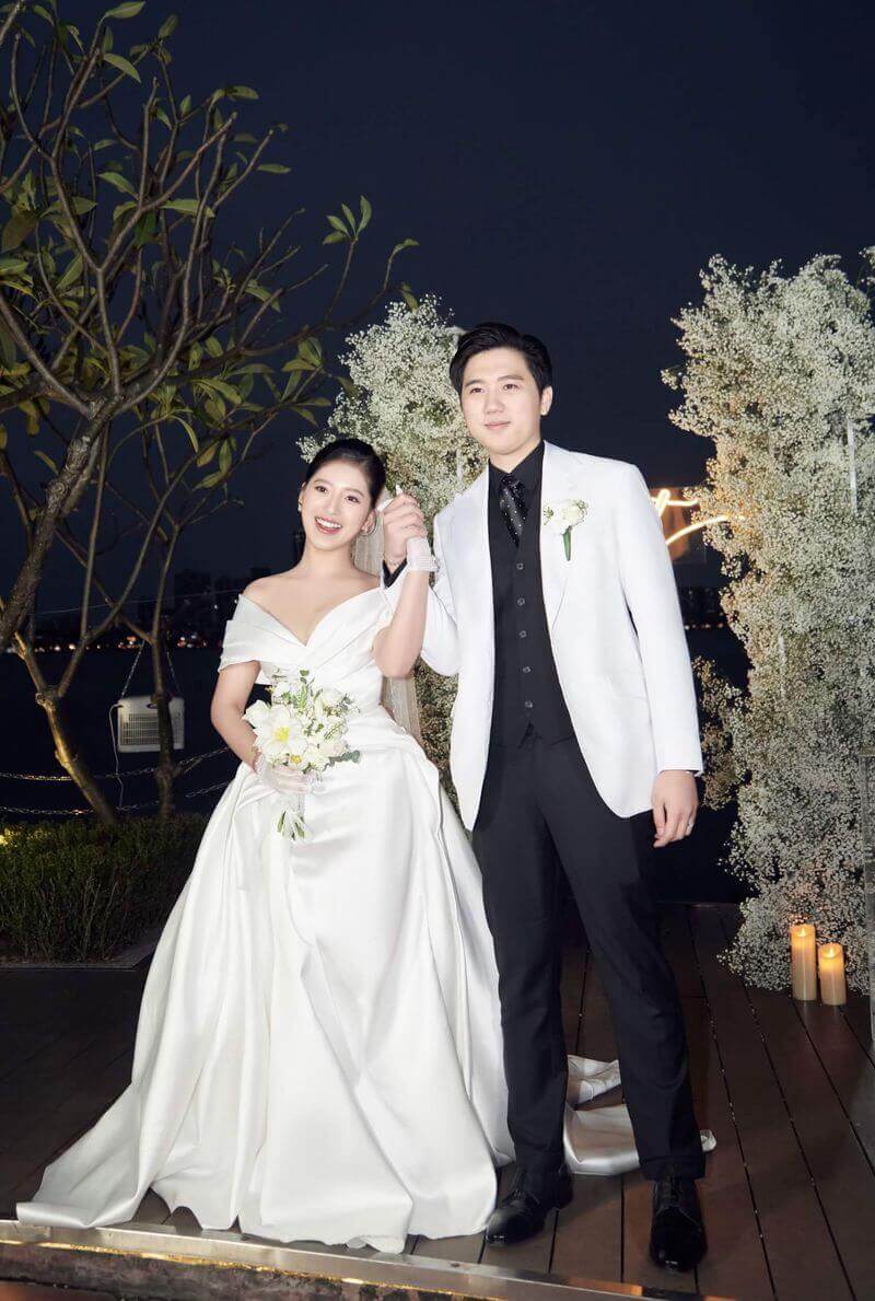 váy cưới xếp ly mikado satin nicole bridal _ minh tuyen